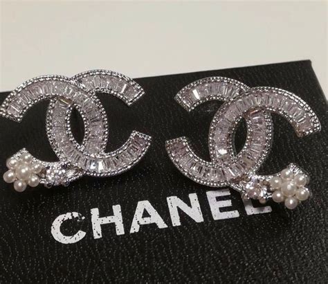 small chanel diamond earrings|genuine Chanel earrings.